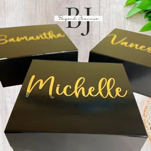 Bridesmaid proposal box empty, bridesmaid box empty, black gift box with magnetic closure, custom gift box, personalized gift box
