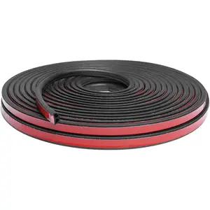 Door Seal Strip, 39.3  Long Self Adhesive Auto Rubber Door Weather Stripping Draft Seal Strip with Double Hole, Auto Weather Stripping Edge Protector for  Window and Door, Engine Cover