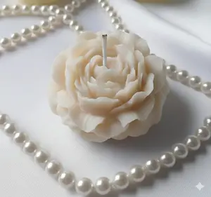 Single Rose Handmade Candle