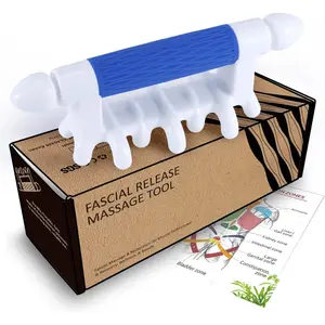 Fascia Massage Tool Myofascial Release Blaster Tools for Anti-Cellulite Skin Soothing Lymphatic Drainage Trigger Point Deep Tissue Neck,Shoulder,Lower Back,Psoas,Thighs,Butt & Full Body (Blue)
