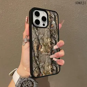 [Camo Phone Case] Unique Camo Pattern Premium Magnetic Case for iPhone 17 Air 16 15 14 Pro Max 13 12 11 Plus Smartphone Shockproof Protection Acrylic Back Cover Cellphone Protective magsafe case Casing Gift