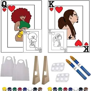 Playing Cards 1- Couples Paint and Sip Canvas Kit