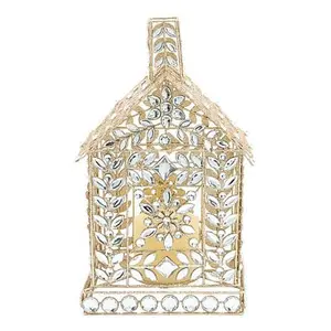 August & Leo 12.5" Jeweled House with LED Candle