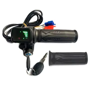 LED Display Electric Bike Throttle 36V 48V Handlebar Accelerator Accessory for E-bike Electric Scooter