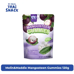 Melin & Maddie Real Fruit Mangosteen Gummies, Vegan Fruitsnacks, Plant-Based Candy