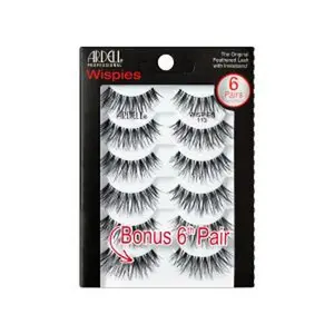 Ardell Wispies 113 Black, 6 Pairs x 1 Pack Eyelashes Lash