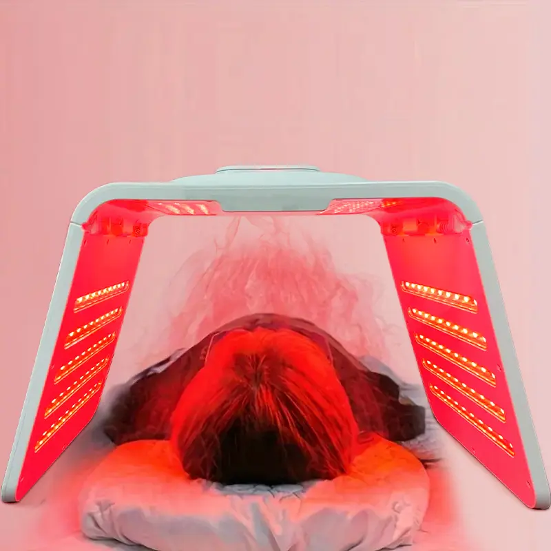 Beauty Equipment Head and Neck 7-Color Photon Device - Portable and Foldable, with Spray, Easy to carry-ideal for relay and beauty care-home use, European standard plug, head and neck care | foldable design | non-toxic facial ideal gift selection.
