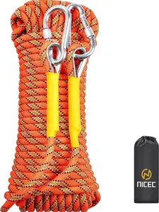 Climbing Rope, Rescue Rope, Construction Rope, Rock Climbing Rope, Static 10mm 32ft/64ft/96ft/160ft/230ft/500ft/985ft/1000ft with Carry Bag (Orange, 10M(32ft))