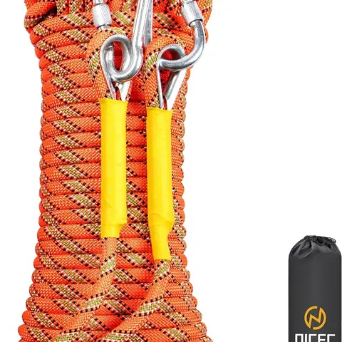 Climbing Rope, Rescue Rope, Construction Rope, Rock Climbing Rope, Static 10mm 32ft/64ft/96ft/160ft/230ft/500ft/985ft/1000ft with Carry Bag (Orange, 10M(32ft))
