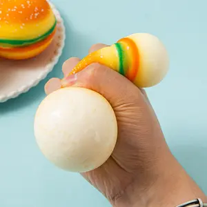 Hamburger Decompression Squeeze Gifts, Stress Ball, Simulated Food Gifts, Suitable for Party Gifts, Classroom Rewards, Kids Games, Holiday Gift Bag Fillers, Halloween, Christmas, Thanksgiving