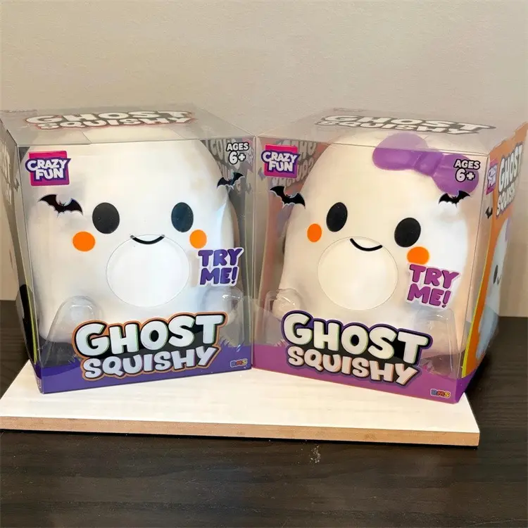 Halloween Ghost Squishy Fidget Toy, Spooky Soft Squeeze Ghost Doll, Horror Specter Stress Relief Squeeze Model for Halloween Decor & Party Gifts