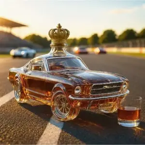 Creative Ford Mustang Whiskey Decanter Glass Bottle Car Shape Whiskey Bottle for Men Gift