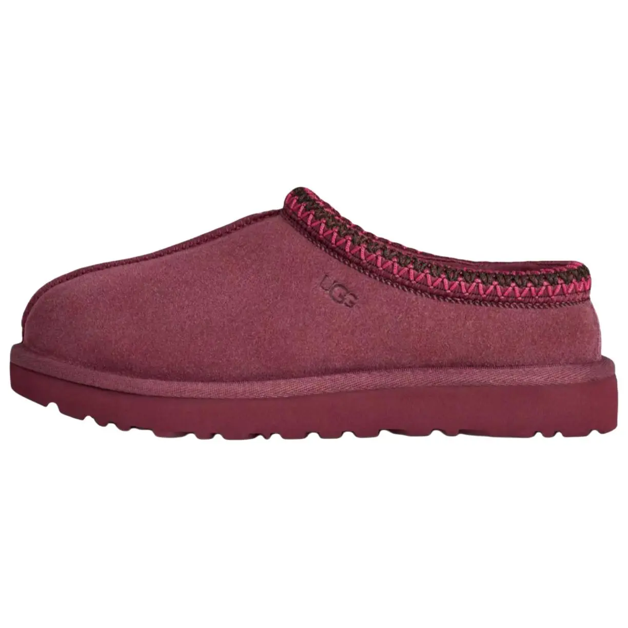 UGG Women's Tasman 2 Suede Slipper, Cozy Sheepskin-Lined House Shoe in Burnt Magenta for Fall Lounging, Footwear