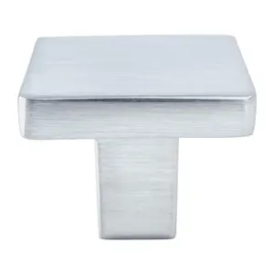 212 MAIN Berenson Advantage Satin Chrome Square Knob, Minimalist Home Decor, Door Hardware Square Pull