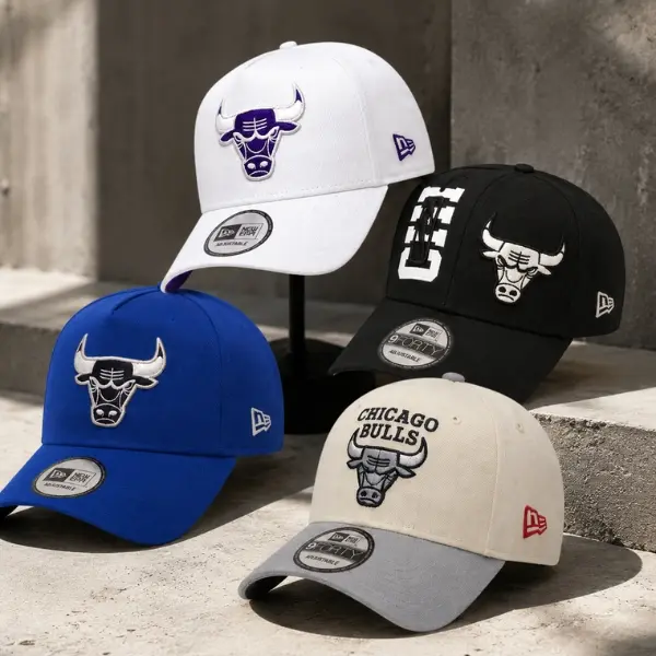 New Era Chicago Bulls  Baseball Cap – Premium Basketball Hat, Flat Brim Snapback Cap, Embroidered Logo, Streetwear Fashion, Hip Hop Urban Style, Sports Cap for Men & Women, Gorras Para Hombres