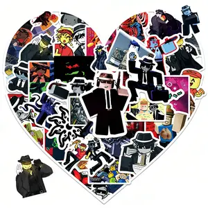 50 Forsaken Chance Shedletsky Anime Stickers, Waterproof Cartoon Graffiti Decals for Cars Bikes Luggage, Creative Decorative Stickers, Vehicle Exterior Decoration, Truck Car Decal