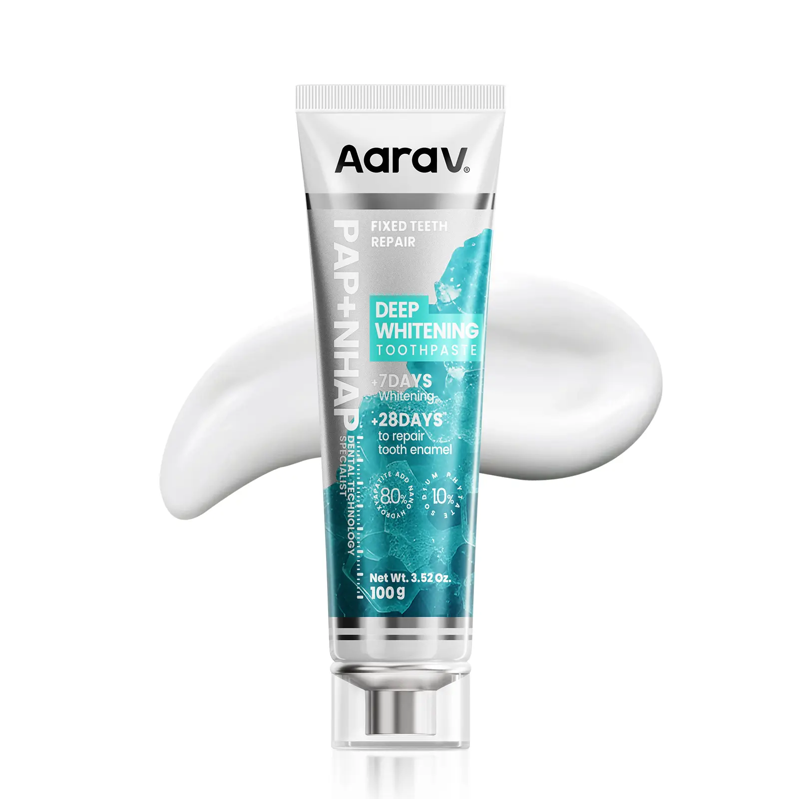 PAP Color Correcting Toothpaste with 8% Hydroxyapatite for Enamel Repair, Teeth Whitening & Fresh Breath, Fluoride Free Oral Care Gift