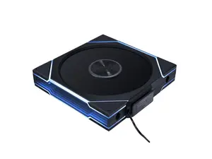 Lian Li UNI Fan TL - Wireless 140 - Single Pack - 2.4 GHz Wireless Signal ARGB Fan Control - Dual-Zone Lighting - Fluid Dynamic Bearing - 140mm - Controller NOT Included & Required - Black (14TL1W1B)