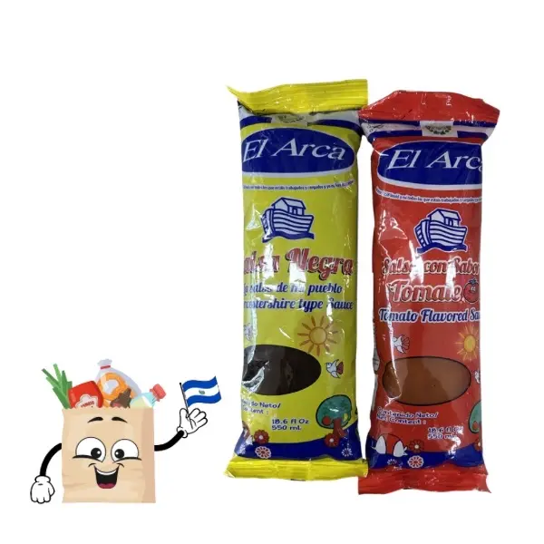 El Arca Salsas Salvadoreñas Tomato Flavored Sauce & Salsa Negra Worshistere Sause