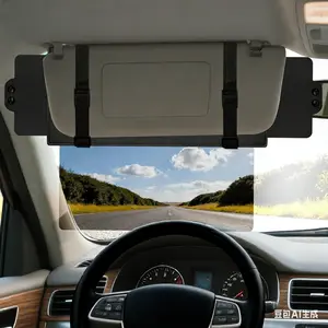UV400 Polarized Car Visor Extender – Dual Side Sunshade Shield with PC Lens, Anti-Glare Sun Blocker Attachment for Enhanced Driving Safety