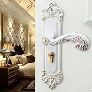 Metal Door Lock Set with 3 Keys, Suitable for Bedroom, Room, Study, Includes Lock Body or 2 Handles, Secure Indoor Door Lock, Door Hardware