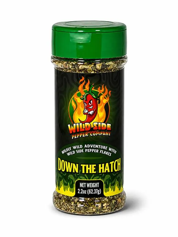 Down The Hatch - Hot Pepper Flakes 13,000 SHU - Blended w/ Hatch Green Chile Peppers, Jalapenos & Habaneros