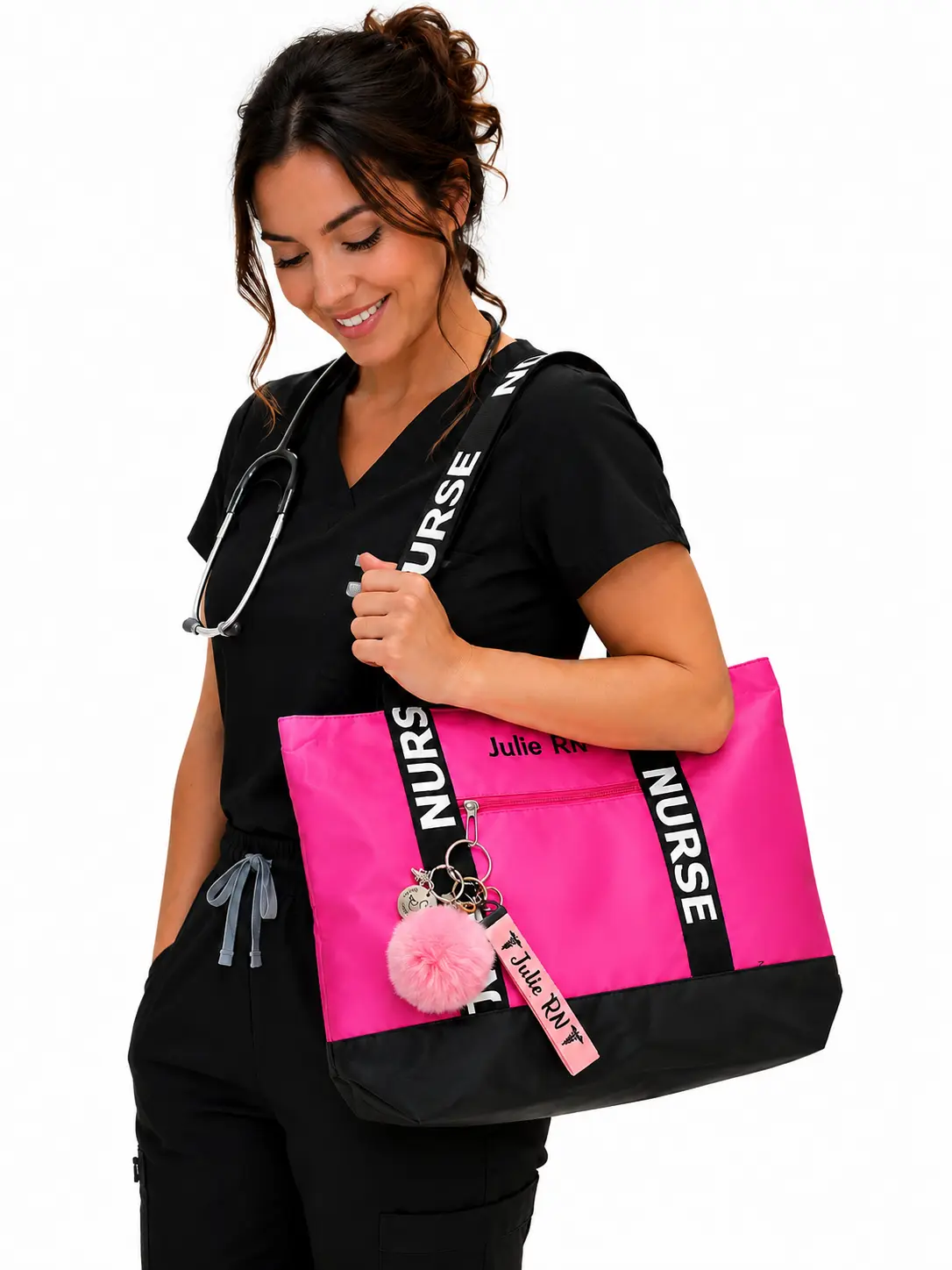 Women's Nurse Tote Bag, Personalized Embroidery Gift for Healthcare Workers - Ideal for Graduations, Nurse Week, Employee Appreciation, Holidays