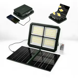 OSTWIKI Solar Rechargeable LED Work Light 288 Super Bright 5730 Beads Floodlight USB-C Charging 5 Modes Outdoor Power Bank for Fishing Camping Hiking Emergency Night Work, Portable Camping,Summervibes,work solar,Emergency Preparedness,Father's Day Gift