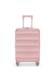 4MYTU Tank Lite Carry On Luggage 22 Inch, Hardside Suitcase with Spinner Wheels, TSA Approved Lock, Lightweight Cabin Travel Luggage in BlushPink
