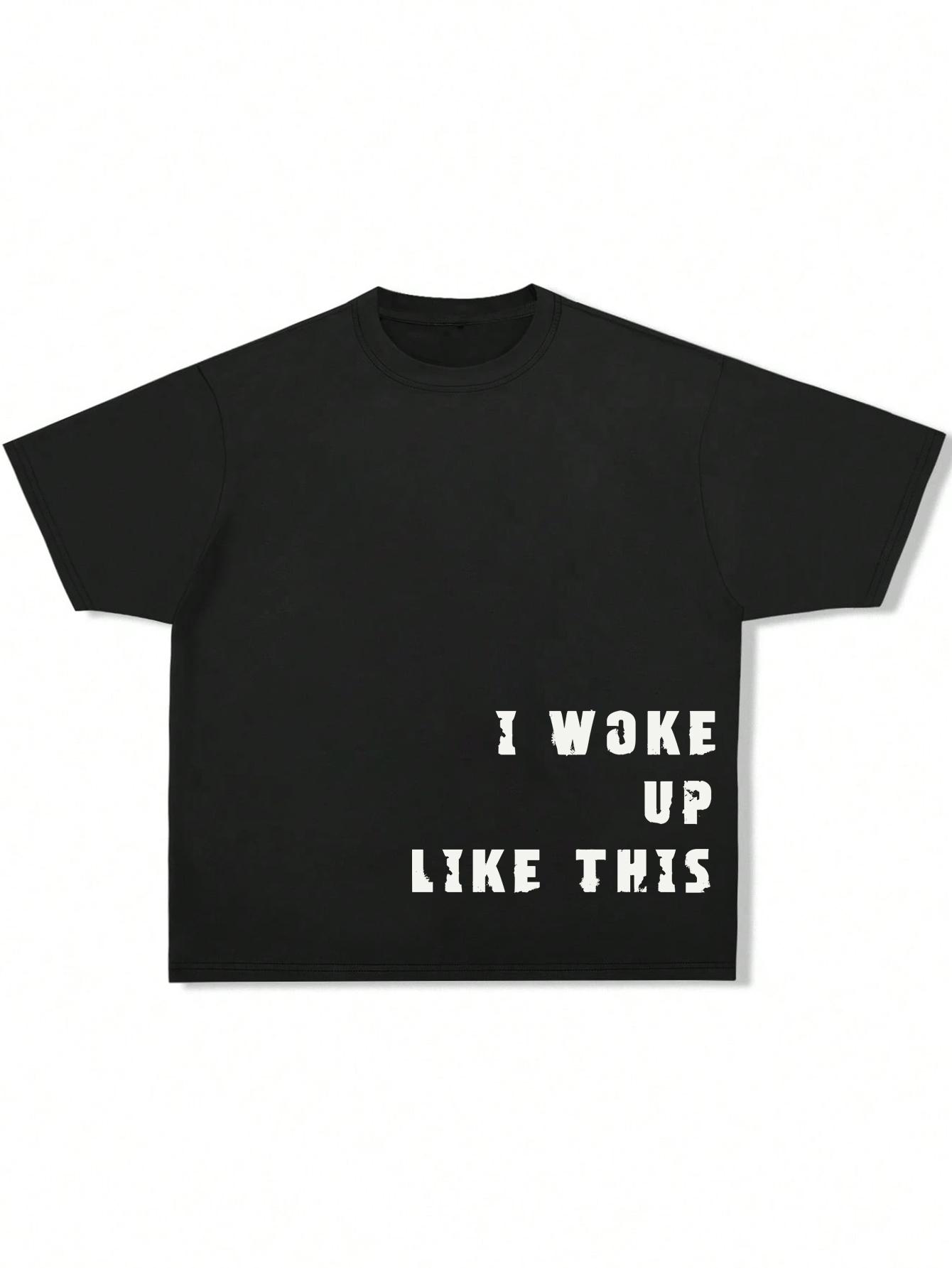 3-pack unisex; new men’s summer T-shirt; trendy design featuring a retro sunset palm tree graphic, shark mouth print, and letter slogan; black/white soft short-sleeve streetwear style—perfect for summer wear.