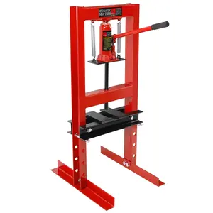 6 Ton Heavy-Duty H-Frame Hydraulic Shop Press, Garage Press with Adjustable Worktable & Stamping Plates – Ideal for Metal Bending, Straightening, Bearing & U-Joint Installation, Floor Standing Workshop Tool