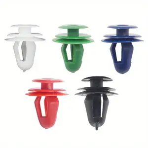 50/200PCS Universal Auto Door Panel Clips Fixing Fastener 9mm Hole Car Interior Door Trim Panel Card Clip Rivet Automotive Accessories Car Accessory