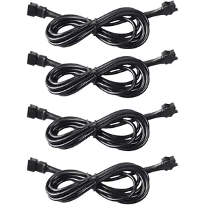 4 count 59 Inch 4 Pin RGB LED Light Extension  Wire Cord Set, Neon Accent Atmosphere Light Power Extender for LED  ATV  Light Multi-Color Neon Strip  SUV Rock Lights