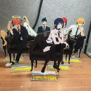 Chainsaw Man Latest Large Acrylic Standee Sitting on Sofa Pose, Anime Character Figure, Desk Display, Collectible Gift for Fans
