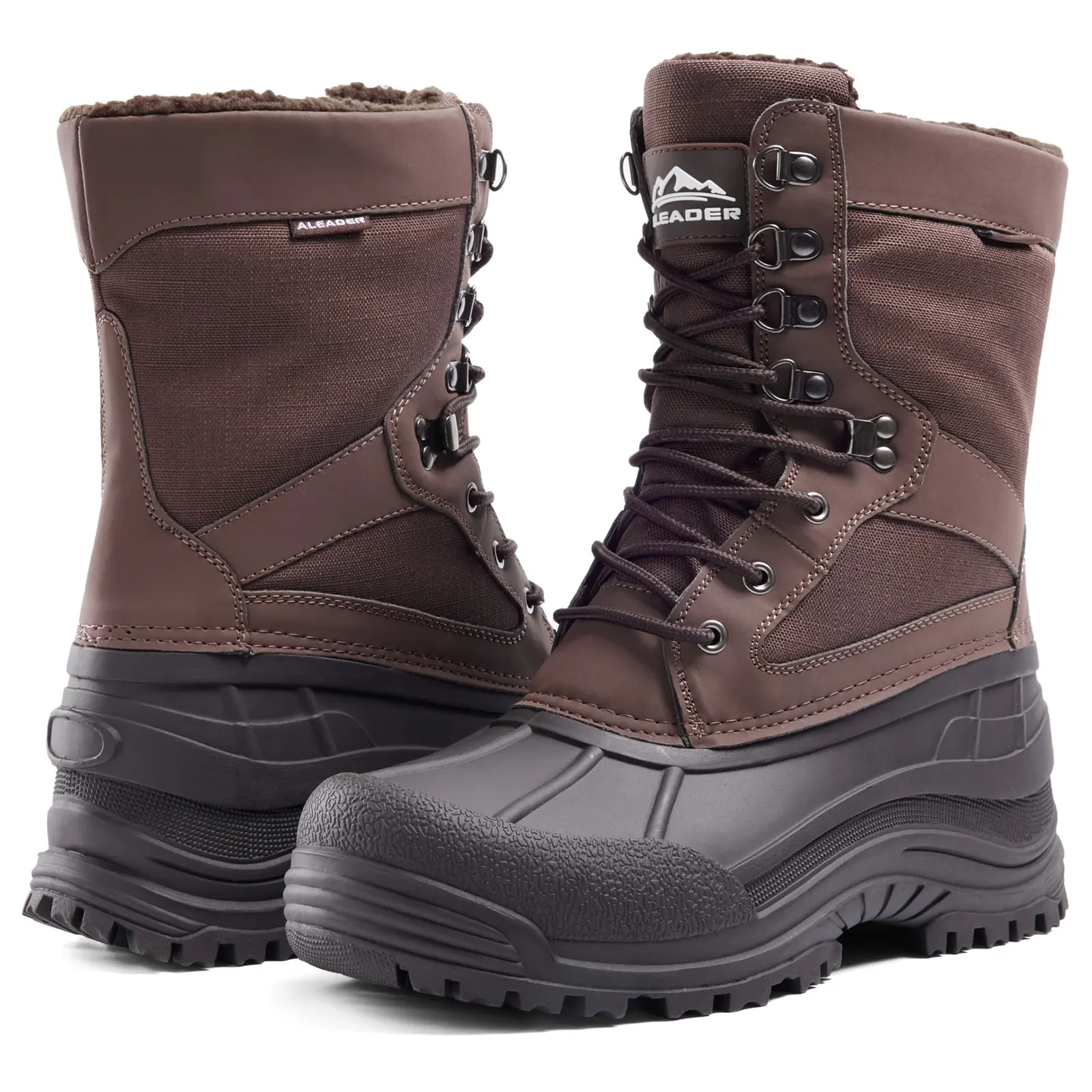 ALEADER Men's Winter Insulated Warm Footwear - Waterproof, Non-Slip Outdoor Snow Boots for Climbing, Comfortable Versatile Hiking Shoes, Insulation, Warmth tiktokshopbacktoschool, Lace-Up, 3M Thinsulate