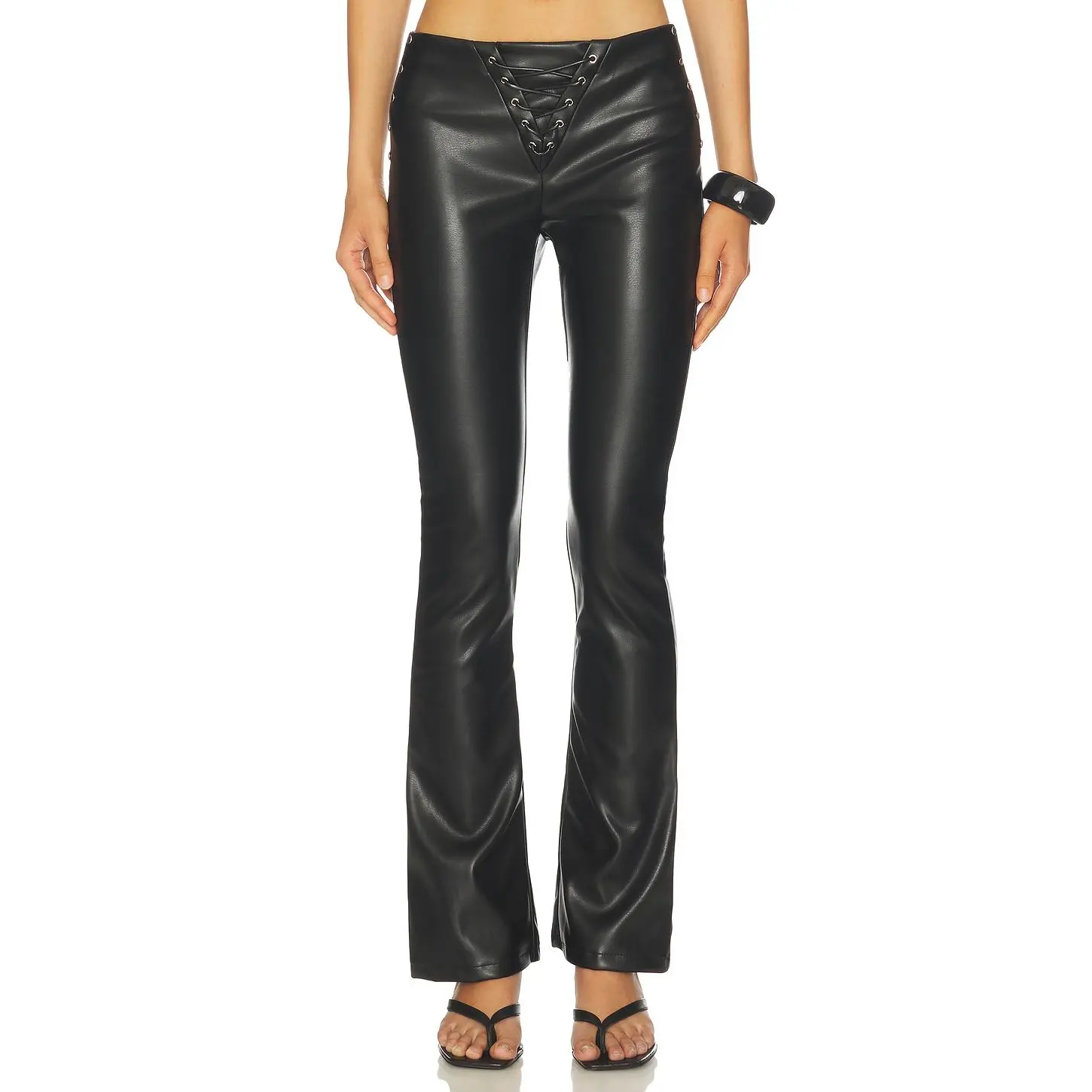 superdown Mada Faux Leather Pant in Black