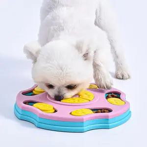 Interactive Pet Dog Puzzle Toy, Iq Training Slow Feeder with Challenge Slider, Feeding Concentrate Toy, Durable & Fun Design