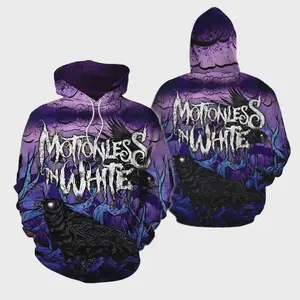 Rare Motionless In White Band 3D Hoodie Shirt Unisex AOP All Over Print 3d Hoodie