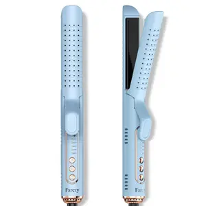 Farery Chill Set Soft-Air Curling Iron,  2-in-1 Hair Straightener & Curler with Upgraded Long Barrel