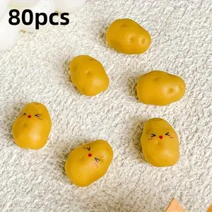 80pcs Aquarium Decorations, Amphibious Landscape Ornament, Miniature Garden Accessories, Car Decoration, Yard Decor, Resin Craft, Holiday Gift