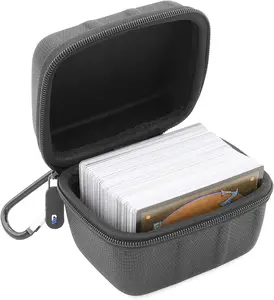 CASEMATIX Hard Shell Card Deck Box for 200 Cards - Metal Carabiner, Water-Resistant Case for Magic The Gathering & TCGs, Non-Scratch Fabrics, Textured Exterior