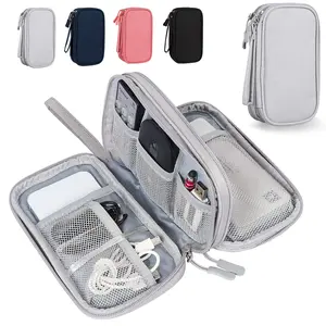 All-in-One Travel Organizer Bag! Store Cables, Makeup, Jewelry, Stationery. Double Layer Waterproof Design, Keep Everything Neat & Safe. The Only Packing Pouch for  earbuds wireless  bluetooth earbuds
