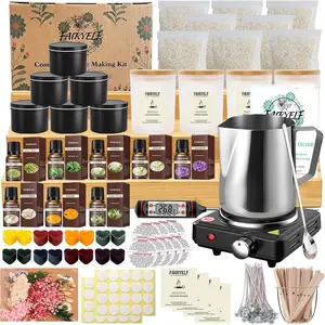 Premium Candle Making Kit with Wax Melter, DIY Starter Scented Candles Making Kit for Adults Include Glass Jar & Tins, Scents & Color Dyes & More - Perfect as Home Decorations