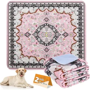 Washable Pee Pads for Dogs, 2 Pack Super Absorbent  Puppy  Pads , Nonslip and Leak-Proof  Pee Pads, Large Pet Mats Whelping Pads for Floor, Crate, Couch, 36"x41"