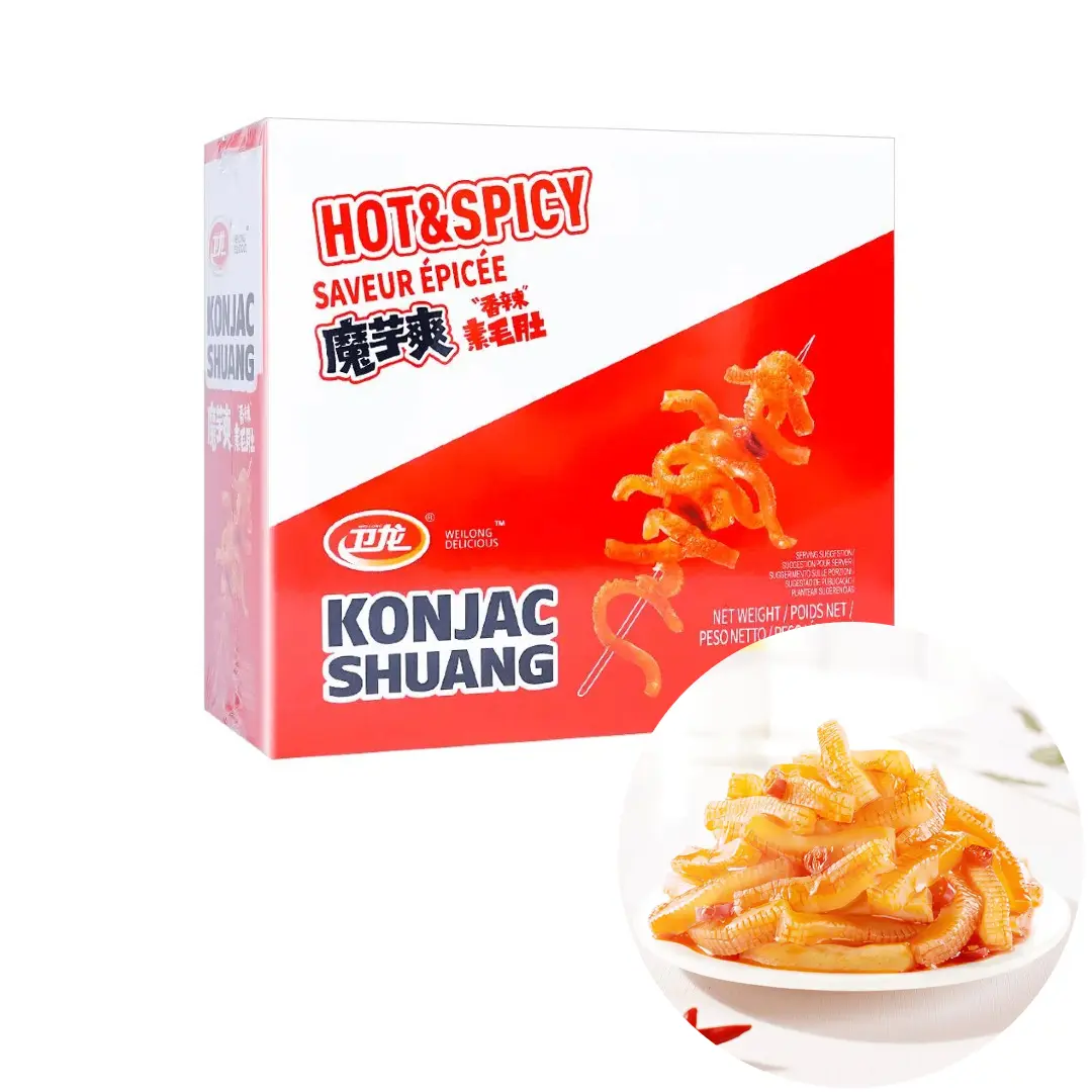 WEILONG Konjac Strips Snack Hot & Spicy Flavor Vegetarian Tripe Low Calorie 12.7oz Instant Food Ready to Eat Healthy Snack WEILONG Konjac Strips Snack Hot & Spicy Flavor Vegetarian Tripe Low Calorie 12.7oz Instant Food Ready to Eat Healthy Snack