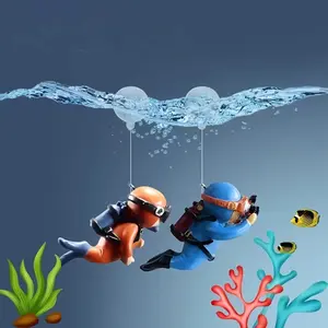 1 Piece Diving Movable Doll Aquarium Decoration, Art Decoration, Mini Scuba Diver Figurine, Fish Tank Creative Gardening Accessories, Fish Tank Diver Ornament Aquascape Decoration