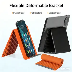 Foldable Phone Desktop Flexible Stand, New Silicone Deformable Tablet Holder, Multifunctional Portable Stand, Randomly Deformed Lazy Stand, Phone Mount