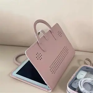 Fashion Computer Protective Cases 14 Inch Computer Protective Covers With Handle Simple PU Leather Laptop Business Computer Case