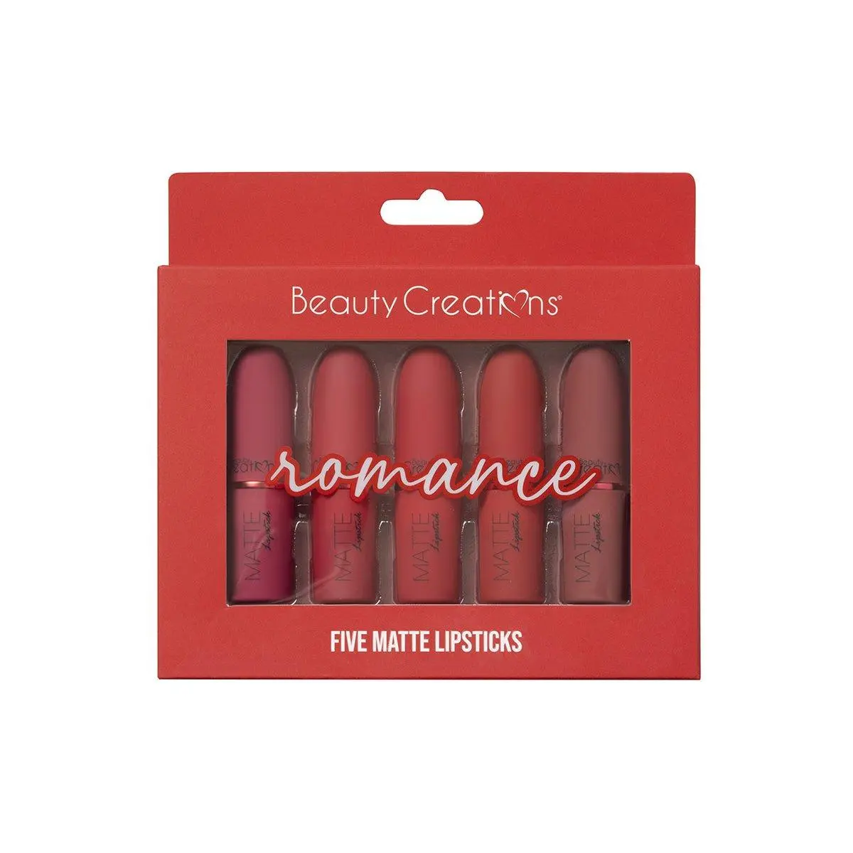 Beauty Creations “ROMANCE” Five Piece Matte Lipstick Set Beauty Creations “ROMANCE” Five Piece Matte Lipstick Set