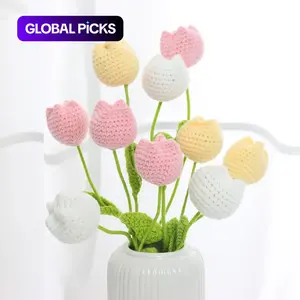 Handmade Knitted Tulip Bouquet, Crochet Flower Bouquet, 10/20/30 Stems Artificial Flowers, Easter and Mother's Day Gift, Home Decor, Bedroom Decoration #TOP PICKS